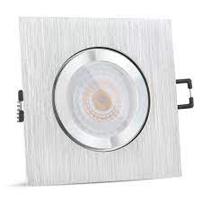 Led einbaustrahler bad günstig kaufen im g&g lichtdekor onlineshop ⭐große auswahl an led einbauleuchten badezimmer versand kostenfrei ab €100. Qw 2 Led Einbaustrahler Flach Quadratisch Alu Geburstet Fur Bad Ip44 Mit Fourstep 5w Warmweiss
