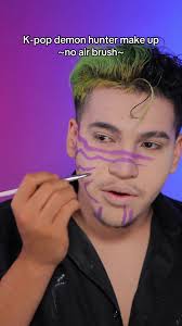 How to Draw The Facial Marks from The Movie Demons Kpop