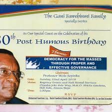 Gani fawehinmi's eldest son, mohammed fawehinmi has died at the age of 52. Dr Joe Odumakin Auf Twitter Gani Fawehinmi 80th Posthumous Birthday Colloquium Holds Tomorrow The Event Which Is Being Organized By The Gani Fawehinmi Immediate And Civil Society Family Will Be Chairman By