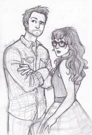 Pin By Rae Lindenberg On Favorite Couples Love Drawings Sketches Jessica Day