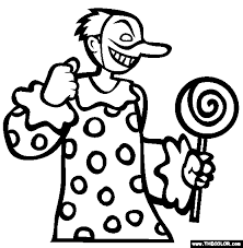 Check spelling or type a new query. Halloween Scary Clown Costume Online Coloring Page
