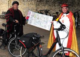 Cirencester vicar and verger take part in Ride and Stride event