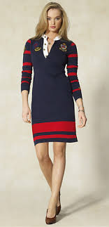 Arm Patch Stripe Rugby Dress Ralph Lauren Rugby Fashion Fashion Clothes Women Nautical Dress