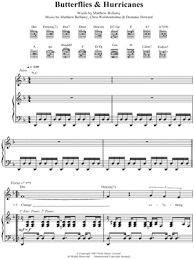 Maybe you would like to learn more about one of these? Muse Butterflies Hurricanes Sheet Music In D Minor Transposable Download Print Sku Mn0052023