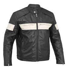 New River Road Men S Twin Iron Vintage Leather Jacket Black White Size 44 Ironroad Riveroadjac Leather Jacket Men Vintage Leather Jacket Leather Jacket Black