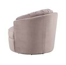 Come in and take a seat! Eloise Mauve Velvet Swivel Chair Tov Furniture