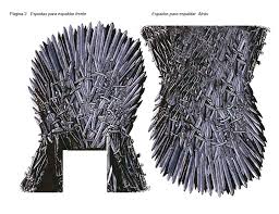 Games Of Thrones Construction Of The Iron Throne In Papercraft Pg2 Iron Throne Craft Iron Game Of Thrones Party