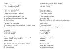 Lady Lazarus By Slyvia Plath Such A Powerful Piece Of Writing This Poem Sets My Imagination Sparking Conjuring Images O Plath Poems Sylvia Plath Poems Words