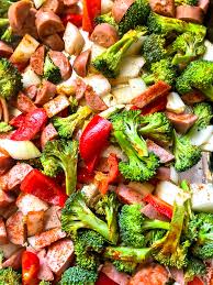 First make the breadcrumbs in a food processor, so they are fine. Quick Roasted Chicken Sausage And Veggies Recipe