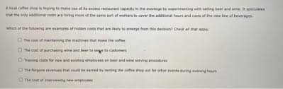 Apply to barista, food preparation worker, seasonal associate and more! Solved A Local Coffee Shop Is Hoping To Make Use Of Its E Chegg Com