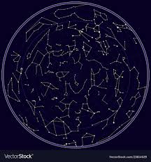 Map Of Southern Sky With Constellations