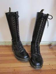 Dr Marten 20 Hole Black Boots Got These In Nz I Have About 8 9 Different Pairs Of Dms Black Boots Tall Tall Lace Up Boots Boots