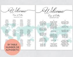 World Seating Chart Map Table Plan Find Your Seat Sign
