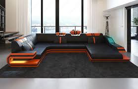Design Sectional Sofa Hollywood U Shape With Led And Usb Modern Sofa Living Room Modern Sofa Designs Family Room Design