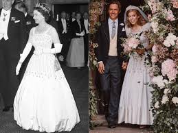 Princess beatrice wore the queen's vintage dress, which her majesty wore to the 'lawrence of arabia' premiere in 1962. Princess Beatrice S Wedding Dress Will Be On Display At Windsor Castle