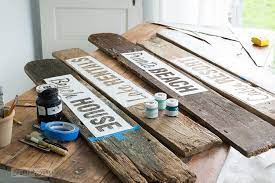 Perfect for welcoming friends and family, or to advertise a. Make Your Own Rustic Beach Lake And Bed Breakfast Signs With Stencils