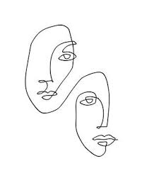 As you get used this is the method i use to draw heads all the time. One Line Art Faces Sketch Art Print By Theredfinchprint X Small Line Art Design Line Art Drawings Line Art Tattoos