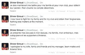 On many occasions, olivier giroud has credited his wife for his success. Arsenal Striker Olivier Giroud Admits He Cheated On His Wife With A Glamour Model Apologizes On Twitter