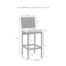Crosley Furniture Bradenton 2pc Outdoor Wicker Bar Height Bar Stool Set