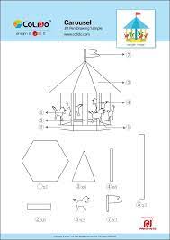 Colido 3d Pen Stencil Carousel 3d Printer Pen Ideas Of 3d Printer Pen 3dprinterpen 3dpen Colido 3d Pen St 3d Drawing Pen 3d Pen Stencils 3d Printer Pen