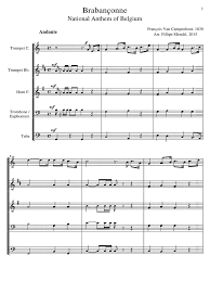 The name is usually maintained untranslated in belgium's other two official languages, dutch and german. Brabanconne Production Musicale Cuivres Musique