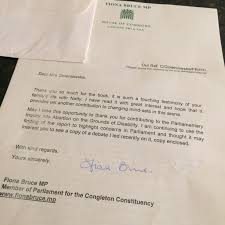 Fiona Bruce Mp Writes Thank You Letter For Her Copy Of I Love You Natty Down Syndrome Support Book Parliament Thank You Letter Books Lettering