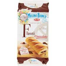 Mulino bianco is italy's favorite bakery. Mulino Bianco Flauti Al Cioccolato Merendine Ripiene Conf 8 Brioche