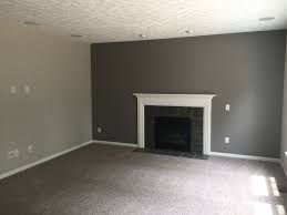 Our Carpet Is Mohawk Brand In Rainswept Gray The Dark Gray Accent Wall Is Done In Sh Grey Accent Wall Living Room Accent Walls In Living Room Grey Accent Wall