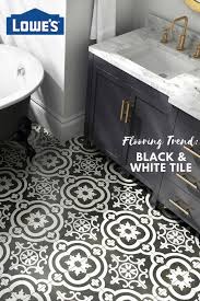Black And White Linoleum Flooring Lowes Experience A Unique Combination Of Timeless Italian Design History And Style Collide With This Old World Blac Black And White Tiles Bathroom Inspiration Tiles