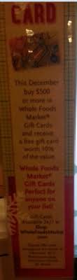 Whole foods market gift card. Hot Deal At Wholefoods Gift Card Churn Profitably Chasing The Points