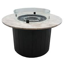 Outland living outdoor propane gas fire pit table. Bond Propane Outdoor Fire Pit Steel Marble Round 40 67133 Rona