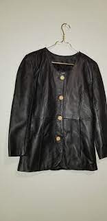 Force 2 Usl Ladies Leather Jacket Gold Buttons Fashion Clothing Shoes Accessories Womensclothing Coatsjacket Leather Jackets Women Jackets Leather Jacket