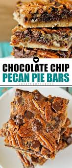 Chocolate Chip Pecan Pie Bars Chocolate Chip Pecan Pie Pie Bar Recipes Pecan Recipes