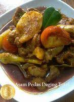 1 kg daging tetel ( dipotong mengikut citarasa) beberapa helai daun kesum 2 kuntum bunga kantan 1. Patyskitchen Asam Pedas Daging Tetel Hajah Mona Braised Pork Belly Hawaiian Chicken Kabobs Chicken Kabob Recipes