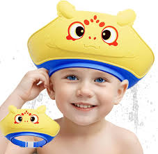 Amazon.com: Lonlown Gorro de baño para baby shower, visera para niños  pequeños, escudo de lavado de cabello, lindo baby shower, protección contra  el agua para orejas para niños de 3 a 9