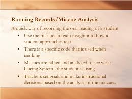 ppt cueing systems running records miscue analysis