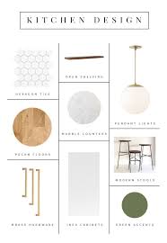 Modern Kitchen Design Part I Mood Board Renderings Interior Design Boards Interior Design Mood Board Interior Design Presentation