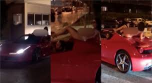 He owned 20 ferraris and served as vice president of a local chapter of the ferrari club of america, the st. Naked Woman Filmed Riding On Ferrari Roof Through Ibiza Streets In Bizarre Video Daily Star