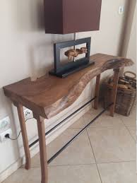 Walnut Console Table Live Edge Entryway Table Signature Live Edge Console Table Entry Table Decor Table