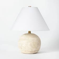 A table lamp's cozy and soothing lighting creates an intimate conversation space, inspirational workspace and stylish statement, all at the same time. Medium Faux Wood Table Lamp Threshold Designed With Studio Mcgee 1021 Home