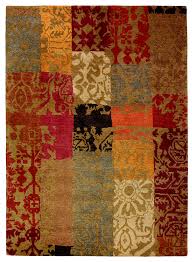 Von erfahrenen handwerkerinnen aus wolle handgewebt, ist jeder teppich ein unikat. Designer Vintageteppich Yara Patchwork 194003 Orange 250 X 350 Cm Merget Raumausstattung Mainaschaff