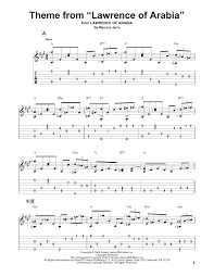 Theme From Lawrence Of Arabia Solo Guitar Tab Print Sheet Music