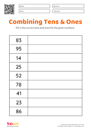 Maybe you would like to learn more about one of these? Combining Tens And Ones Place Value Worksheets For Grade 1 Kidpid
