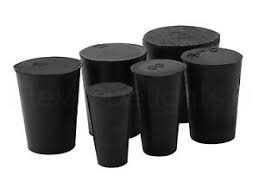 Details About 6 Pack Solid Rubber Stoppers Size 000 To 3 Mix Pack 1 Of Each Size