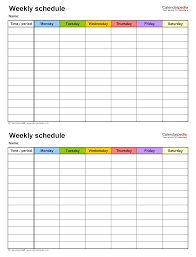 Maybe you would like to learn more about one of these? Free Weekly Schedules For Word 18 Templates