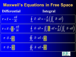 Maxwell's equations, four equations that, together, form a complete description of the production and interrelation of electric and magnetic fields. Maxwell S Equations In Free Space Integraldifferential Ppt Download