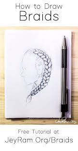 This way of drawing braids is super easy! How To Draw Braids Easy Tutorial For Beginners Jeyram Art