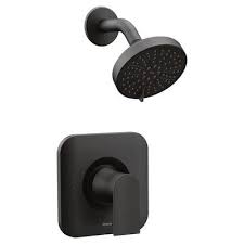Moen Genta Black 1 Handle Shower Faucet Lowes Com Shower Faucet Black Shower Moen Shower Faucet