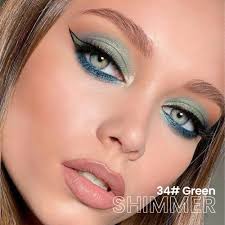 Amazon.com : evpct Green Shimmer Cream Eye Shadow Brightener Sticks Set for  Eyes, Green Shimmery Matte Pencil Eye shadow Applicator Stick Pen Palette  ...