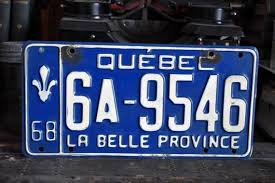 Maybe you would like to learn more about one of these? 1968 Quebec License Plate 6a 9546 Vintage Automobile Id Etsy Vintage License Plates License Plate Plates